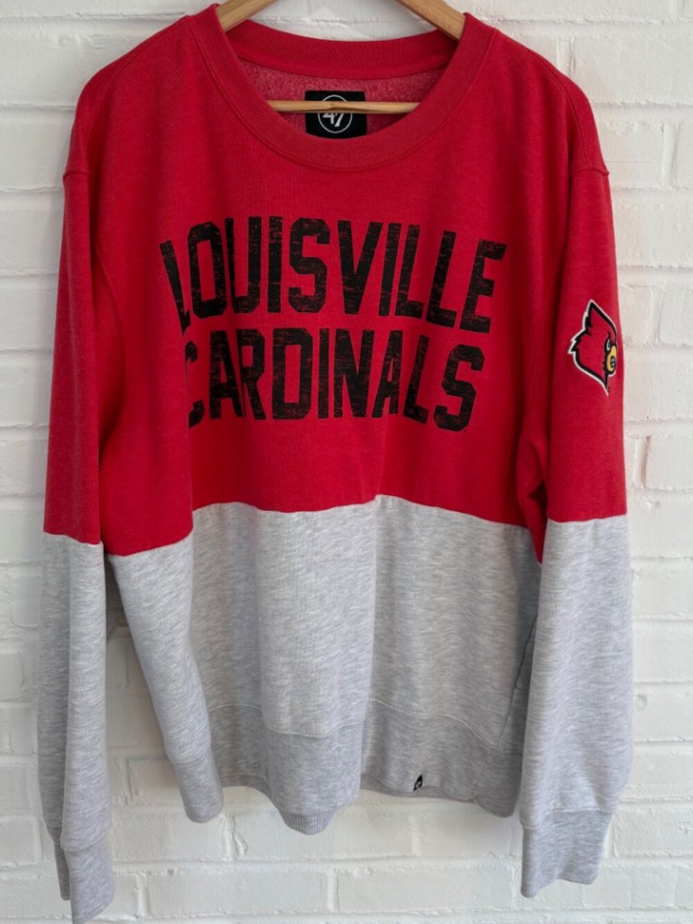 47 Brand University of Louisville Cardinals Crewneck Sweatshirt Men's XXL 2XL